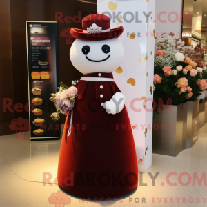 Maroon Sushi mascot costume...