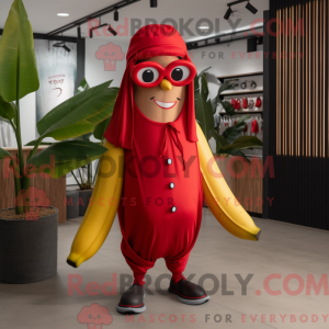 Red Baa-mascottekostuum...