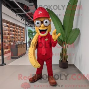Red Baa mascot costume...