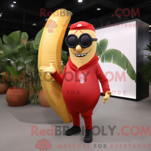 Red Baa-mascottekostuum...