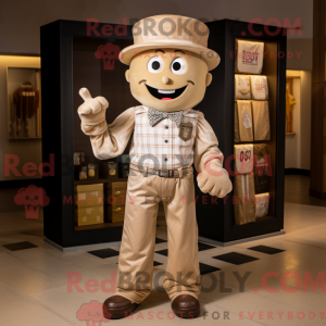 Tan Candy maskotdraktfigur...
