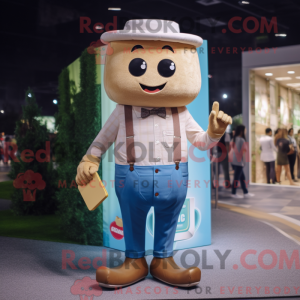 Tan Candy mascottekostuum...