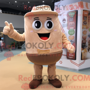 Tan Candy mascottekostuum...