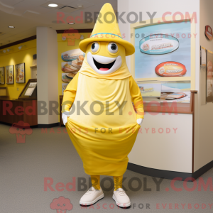 Yellow Gyro mascot costume...