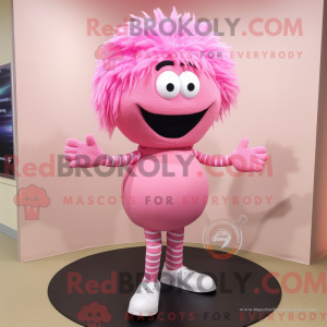 Pink golfbold maskot...