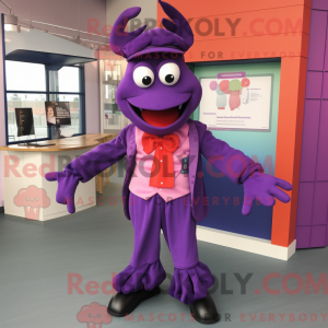 Purple Lobster mascot...
