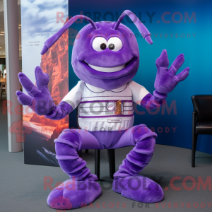 Purple Lobster mascot...
