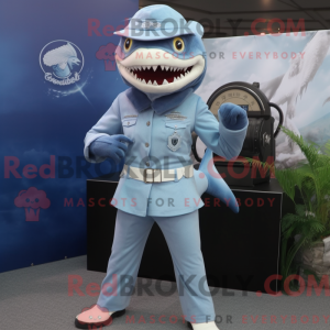 Himmelblå Megalodon máscara...
