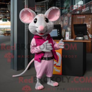 Maskottchenkostüm Pink Rat...
