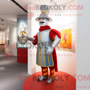 Zilveren mascottekostuum...