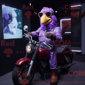 Personaggio mascotte viola...