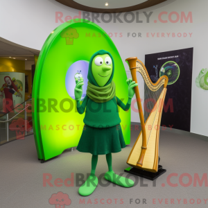 Limegrønn Celtic Harpe...