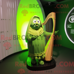 Limegrønn Celtic Harpe...