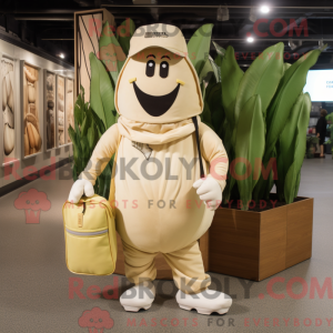 Beige baenmascottekostuum...
