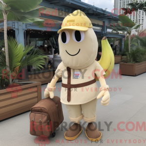 Beige Baa maskot drakt...