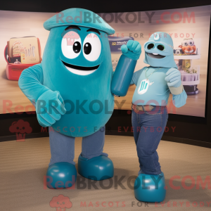 Teal Boxing Glove mascotte...