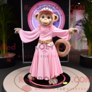 Pink Capuchin Monkey maskot...