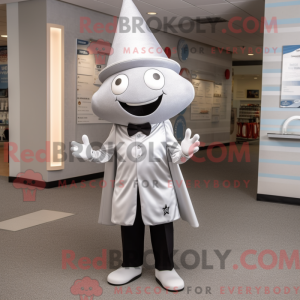 Silver Ray maskot kostume...