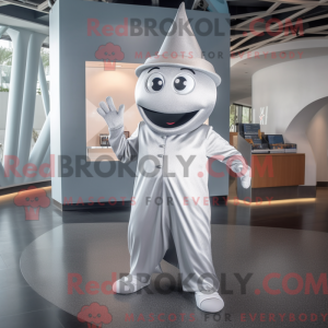 Silver Ray maskot kostume...