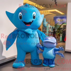 Blue Stingray mascot...