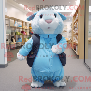 Sky Blue Marsvin maskot...
