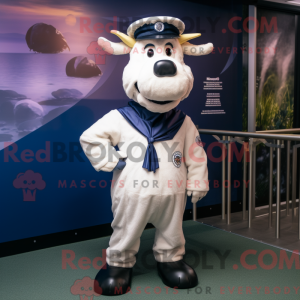 Maskotdraktfigur Navy Steak...