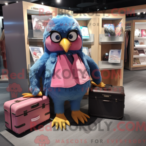 Pink Blue Jay Maskottchen...