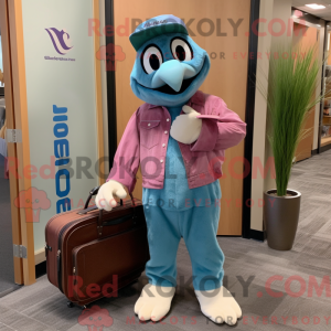 Pink Blue Jay mascot...