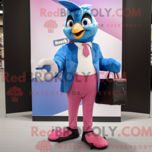 Pink Blue Jay Maskottchen...