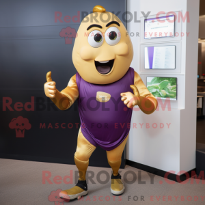 Guld aubergine maskot...