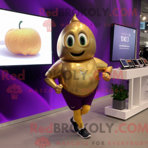 Guld aubergine maskot...