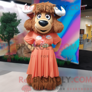 Peach Buffalo Maskottchen...