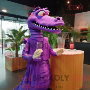 Lilla krokodille maskot...