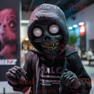 Sort Zombie maskot kostume...