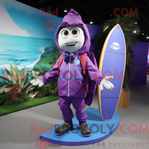 Purple Surfboard mascot...