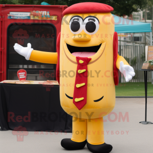 nan Hot Dog mascot costume character dressed with a Suit Jacket and Wallets