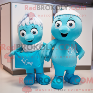 Cyan Pair Of Ice Skates...