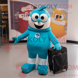 Postava maskota Cyan Pair...
