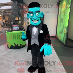 Cyan Frankenstein mascot...