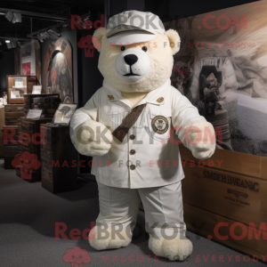 White Teddy Bear mascot...