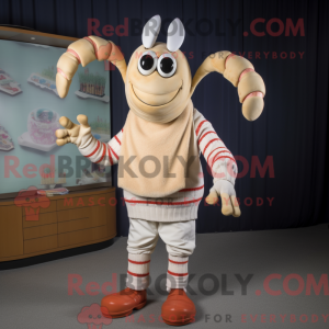 Cream Lobster mascot...