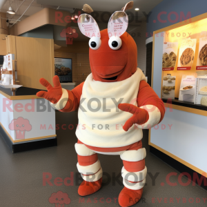 Cream Lobster mascot...