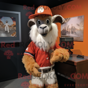 Rust Angora Goat mascot...