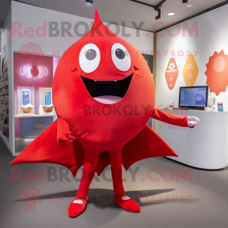 Red Stingray mascot costume character dressed with a Trousers and Coin purses