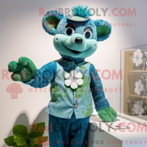 Turkis Firkløver maskot...