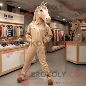 Tan Mare maskotdraktfigure...