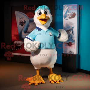 Maskottchenkostüm Cyan...