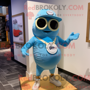 Sky Blue Oyster mascot...