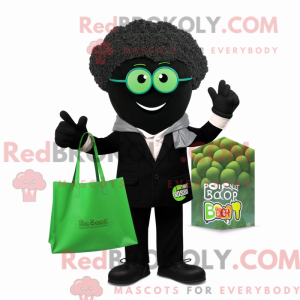 Sort Broccoli maskot...