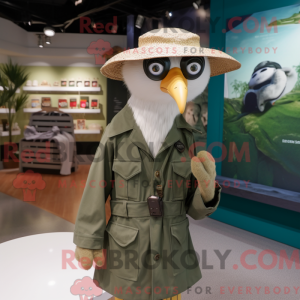 Olive Seagull maskot drakt...